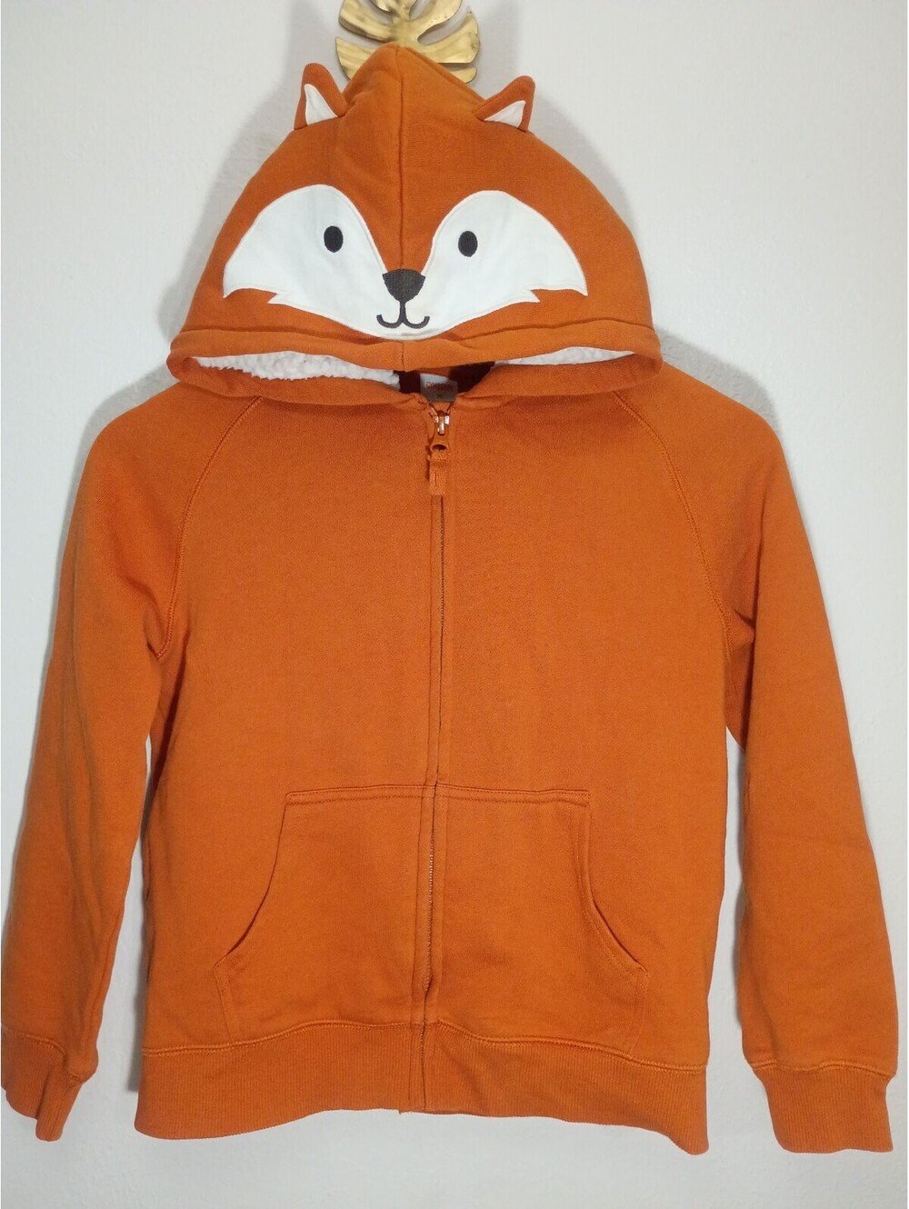 Gymboree Kids Orange Fox Hoodie Jacket Size 10